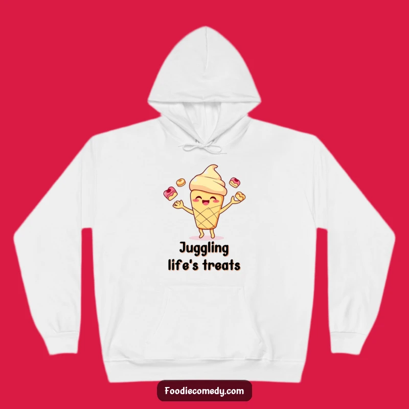 Cozy Funny Scone Juggling Hoodie - Hilarious Baker Wear & Gift