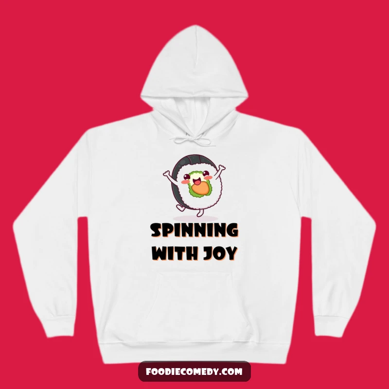 Cozy Funny Sushi Roll Hoodie: Warm Japanese Foodie Sweatshirt, Ideal Gift for Sushi Lovers