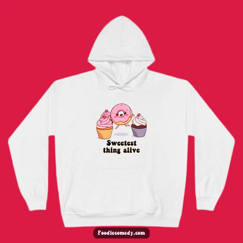 Cozy Funny Kawaii Donut Hoodie: Warm & Whimsical, Ideal Funny Gift for Sweet Souls
