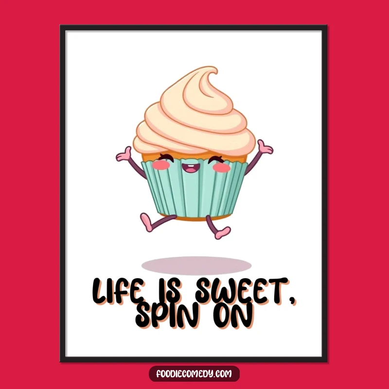 Free Printable Cupcake Cartwheel Wall Art - Funny Downloadable Decor
