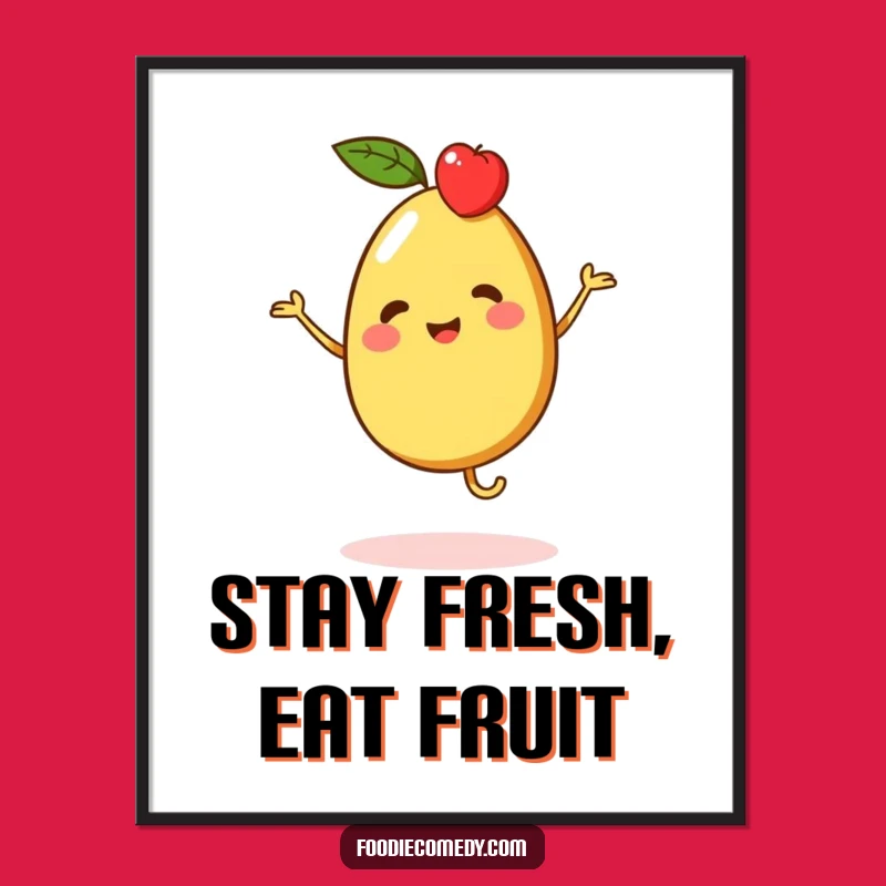 Free Printable Funny Fruit Jig Wall Art - Vibrant & Humorous Downloadable Decor