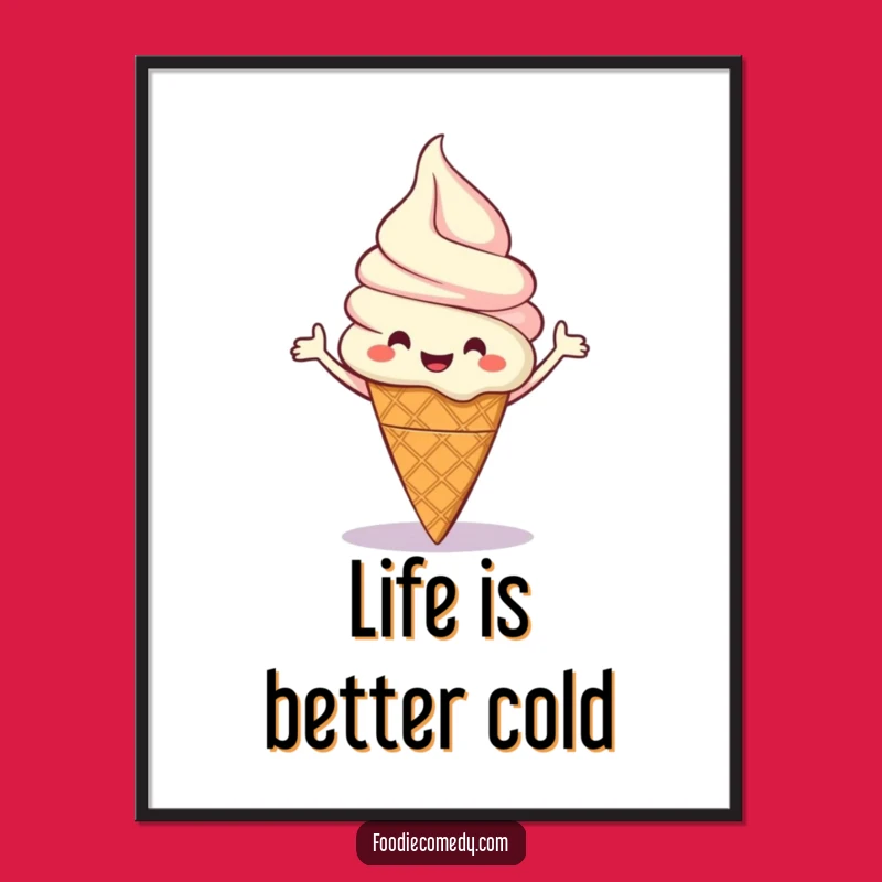 Free Printable Funny Ice Cream Boogie Wall Art - Whimsical & Cool Downloadable Decor