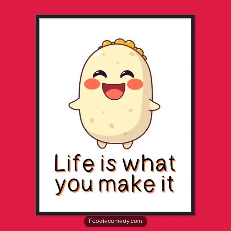 Free Printable Happy Burrito Wall Art: Spinning Grin, Quirky Downloadable Art