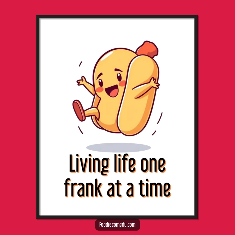 Free Printable Hot Dog Breakdance Art: Funny Downloadable Wall Decor
