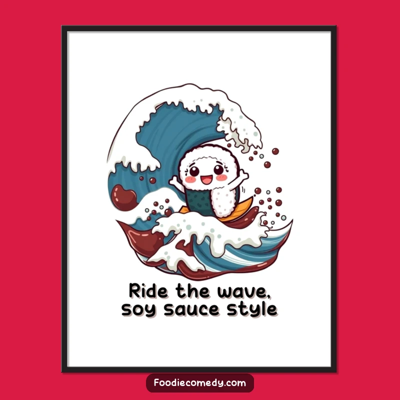 Free Printable Sushi Wave Art - Fun Downloadable Wall Decor & DIY Gift