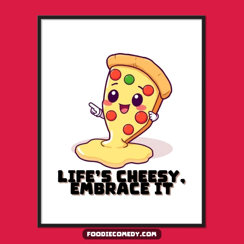 Free Printable Wall Art: Cheesy Pizza Point - Hilarious Downloadable Kitchen Decor!