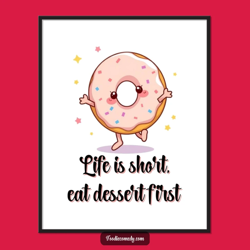 Free Printable Wall Art: Funny Donut Disco Dancer Downloadable Decor for Your Home