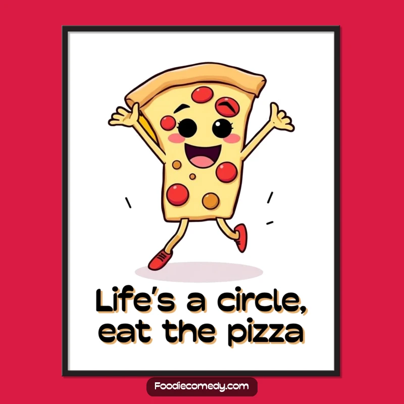 Funny Free Printable Pizza Wall Art: Breakdancing Slice Downloadable Decor