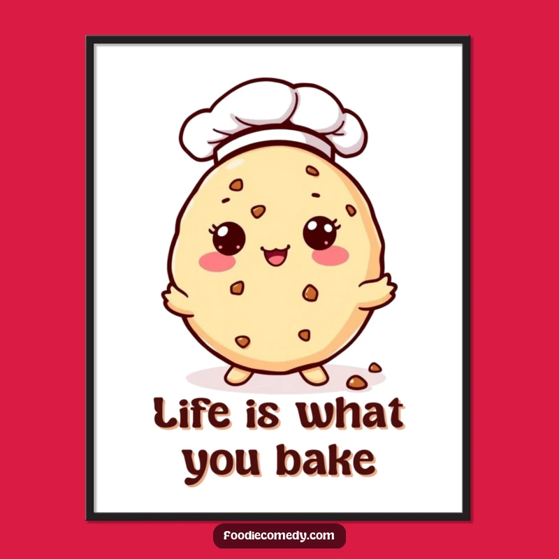 Free Printable Wall Art: Chef Cookie, Tiny Crumbs, Funny Kawaii Food Art Download