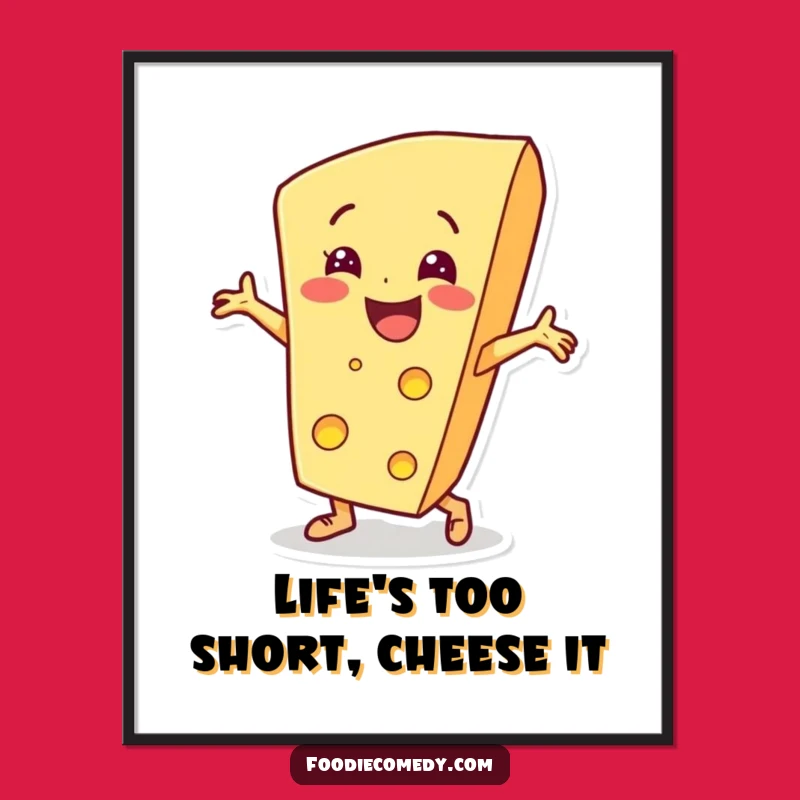 Free Printable Cheese Breakdance Art: Funny Downloadable Wall Decor