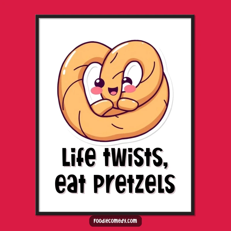 Funny Free Printable Wall Art: Pretzel Twist Art Download