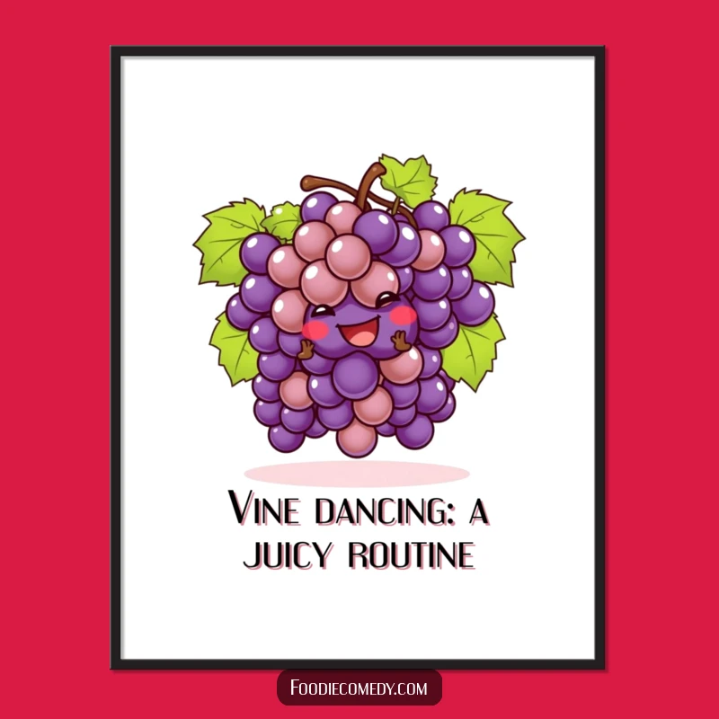 Free Printable Wall Art: Cheeky Grapes Cha-Cha Dancing Decor