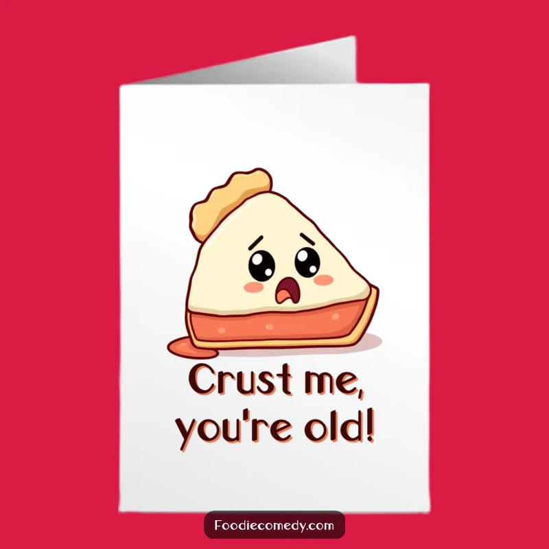 Free Printable Funny Pie Birthday Card: Surprise Crustless Gift, Downloadable Humor