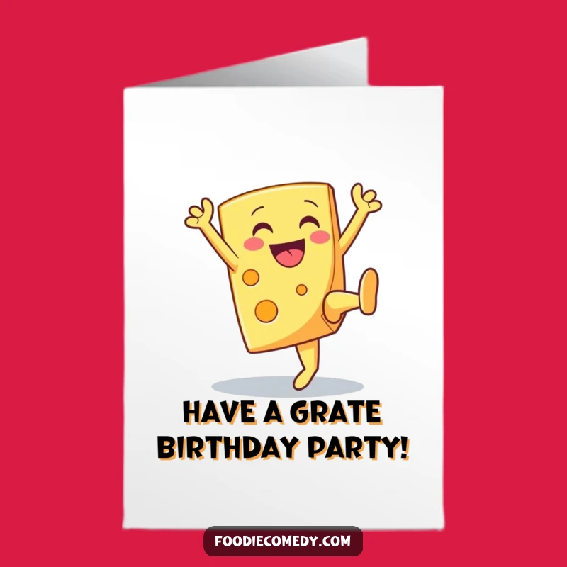 Free Printable Birthday Card: Cheesy High Kick, Funny Downloadable Gift