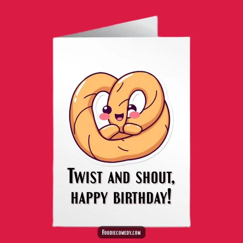 Free Printable Birthday Card: Pretzel Twist Downloadable Fun