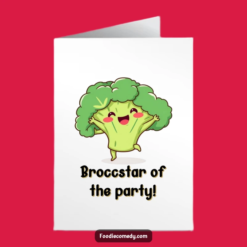 Free Printable Broccoli Dance Birthday Card - Funny Downloadable Gift for Healthy Celebrations!
