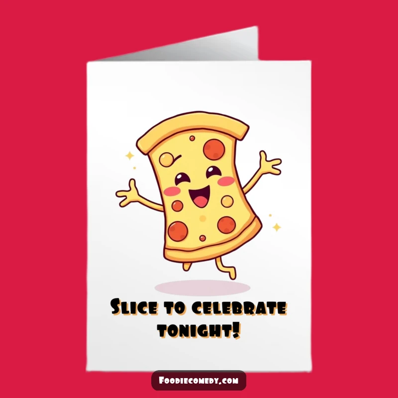 Free Printable Disco Pizza Birthday Card - Funny Downloadable Gift for Foodies