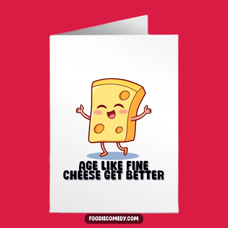 Free Printable Funny Birthday Card A Winking Cheese Dancing Tango Downloadable Gift