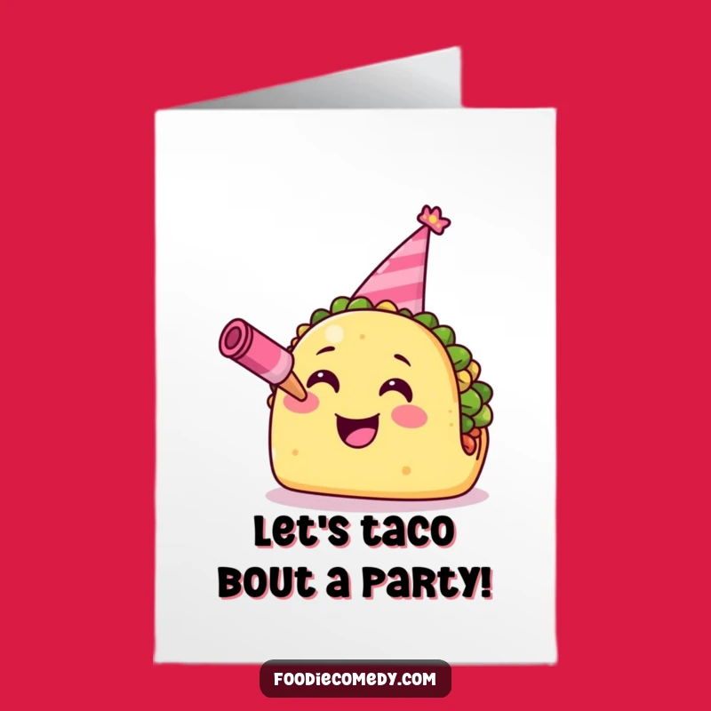Free Printable Taco Birthday Card - Funny Mexican Food Downloadable Gift