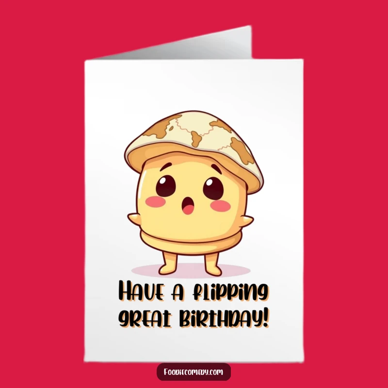 Free Printable Birthday Card: Surprised Pancake Map Hat Funny Gift