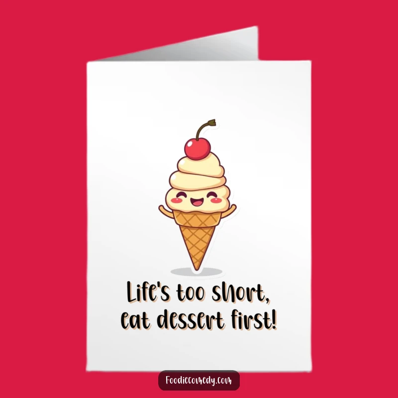 Free Printable Birthday Card: Giggle Ice Cream Spin - Funny Downloadable Gift!