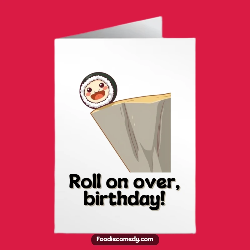 Free Printable Birthday Card: Sushi Cliff Dive, Hilarious Downloadable Gift