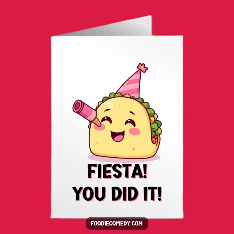 Free Printable Taco Congrats Card - Funny Mexican Food Downloadable Gift