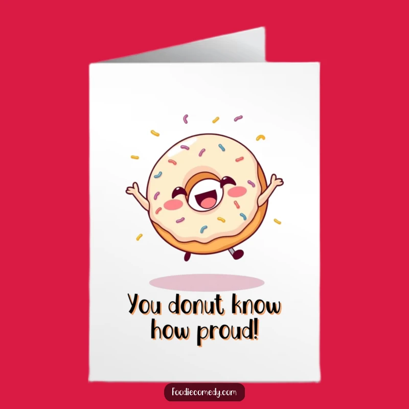 Free Printable Happy Donut Card: Sprinkly Leap Congrats, Downloadable & Sweet