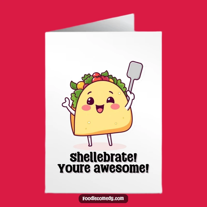 Free Printable Congrats Card: Taco Chef Achieves Success - Downloadable Culinary Triumph Humor