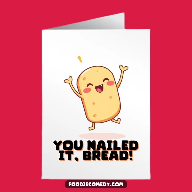 Free Printable Congratulations Card Bouncing Bread Roll Jig Downloadable Celebration
