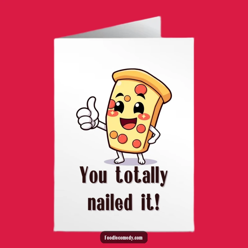 Free Printable Pizza Congrats Card: Cheesy Success Downloadable Art