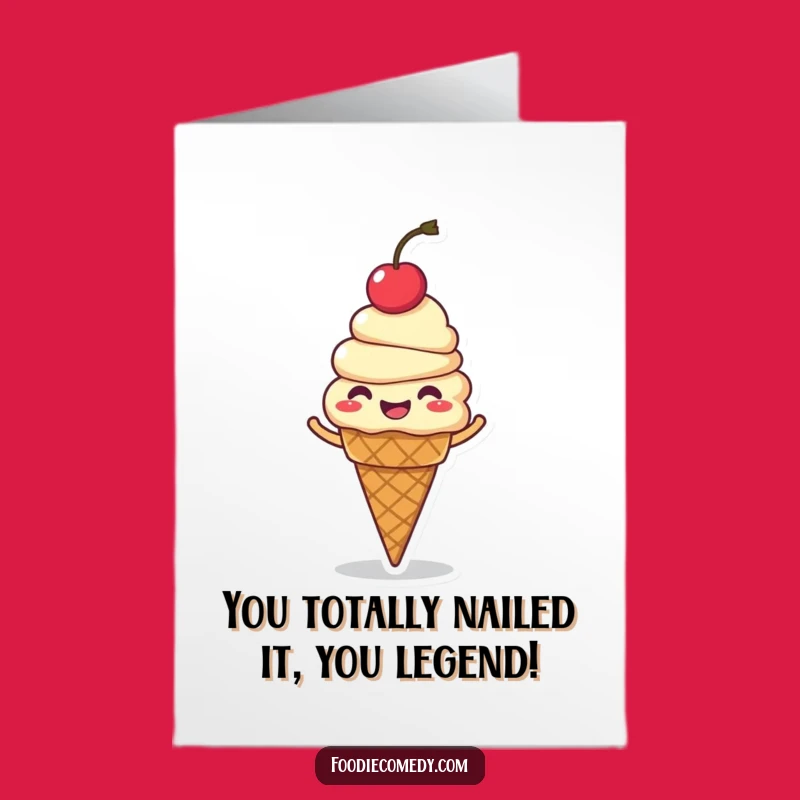 Free Printable Congrats Card: Joyful Ice Cream Spin - Funny Downloadable Gift!