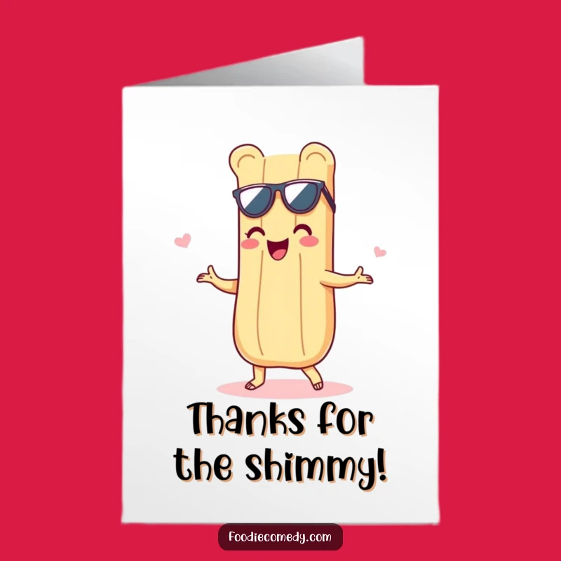 Free Printable Thank You Card: Baguette Shimmy Greeting, Perfect DIY Downloadable Gift!