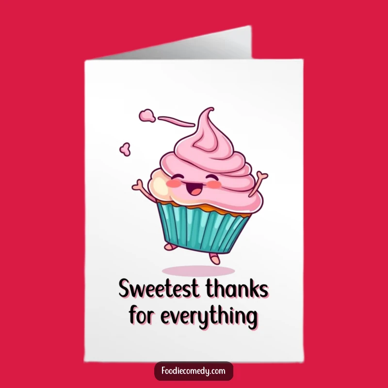 Free Printable Thank You Card: Cupcake's Frosting Thank You, Downloadable Fun
