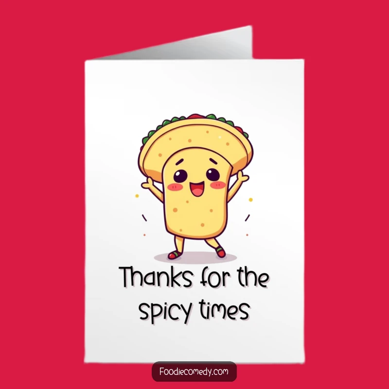 Free Printable Thank You Card: Salsa Taco Gratitude, Amusing Downloadable