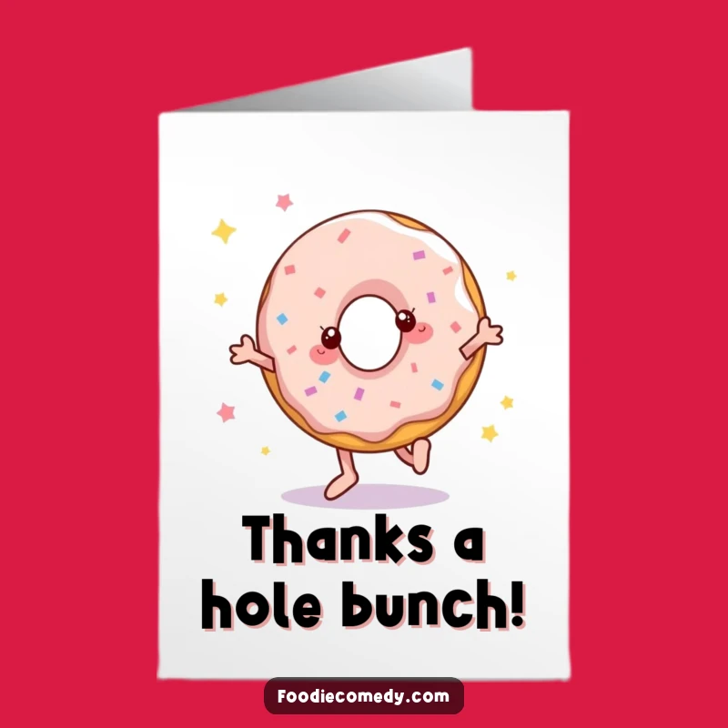 Free Printable Thank You Donut Disco: Funny Downloadable Card to Show Appreciation
