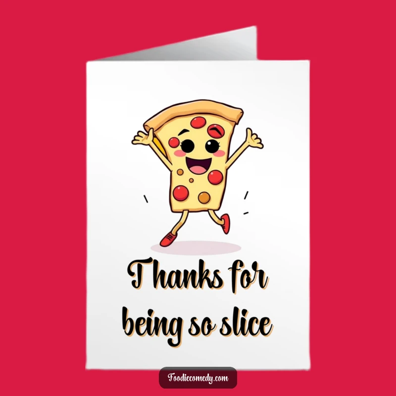 Free Printable Thank You Card: Pizza Breakdance Thanks Downloadable