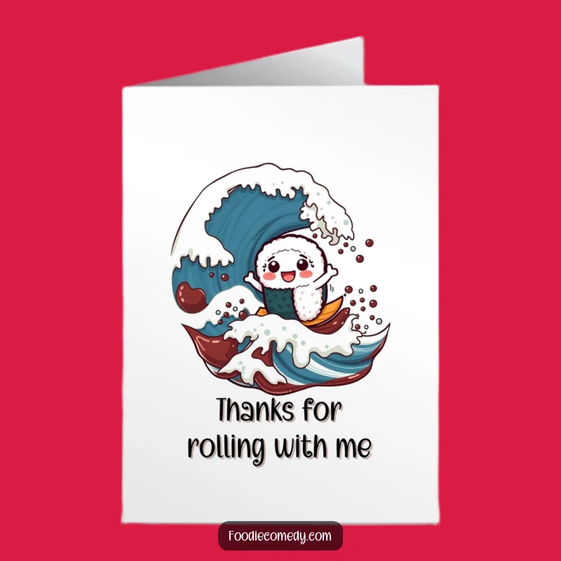 Free Printable Sushi Thank You Card - Downloadable Art & DIY Gift Idea