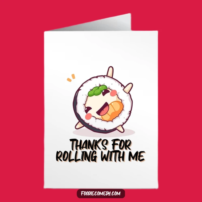 Free Printable Sushi Somersault Thank You Card - Funny Downloadable