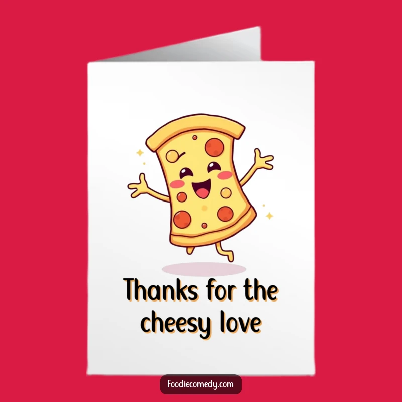 Free Printable Disco Pizza Thank You Card - Genuinely Funny Downloadable Appreciation