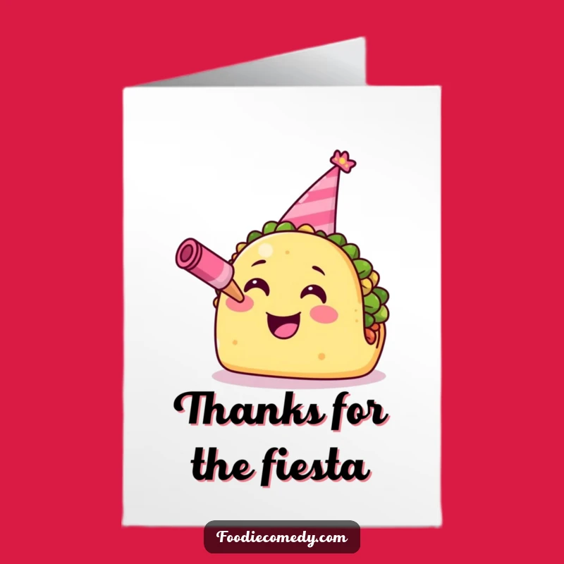Free Printable Taco Thank You Card - Funny Mexican Food Downloadable Gift
