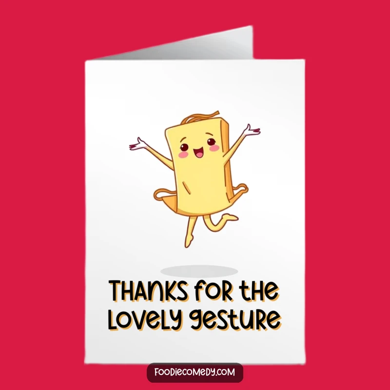 Free Printable Thank You Card: Pasta Ballet - Funny Downloadable Gift!