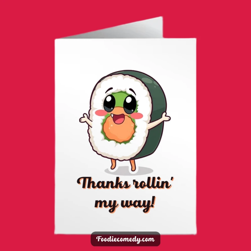 Free Printable Sushi Thank You Card: Grateful Dance Downloadable Art