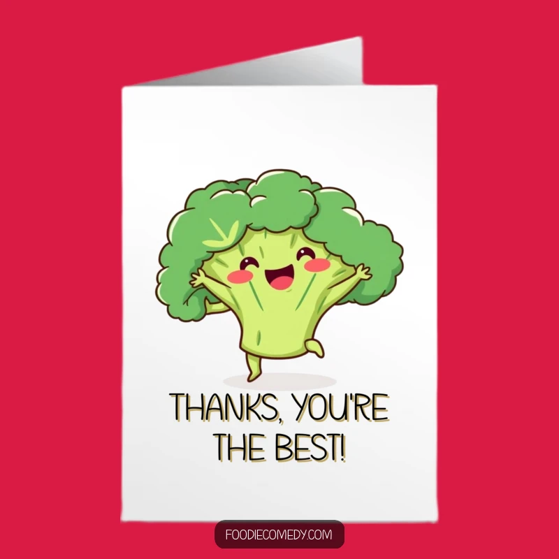 Free Printable Broccoli Dance Thank You Card - Funny Downloadable Gift for Grateful Grooves!