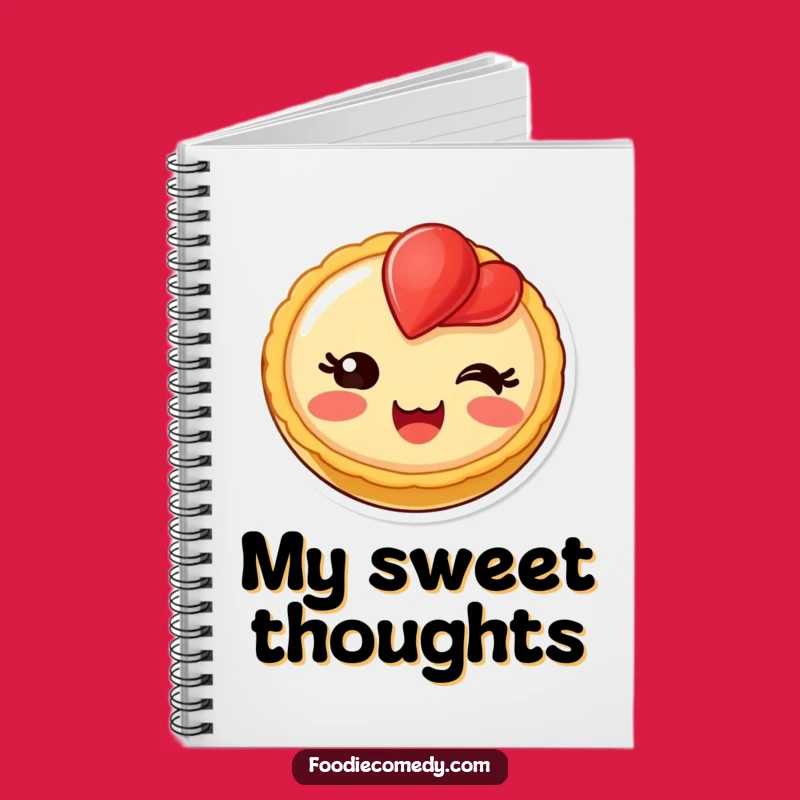 Funny Blushing Fruit Tart Notebook - Jot Down Your Sweetest Ideas!