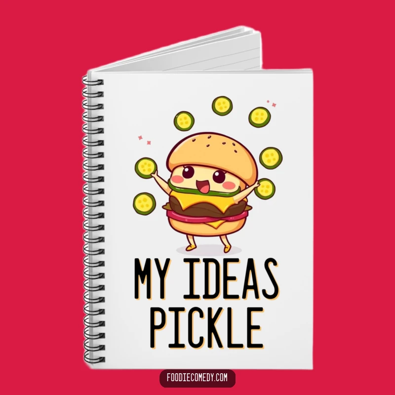 Funny Burger Juggling Notebook - Kawaii Journal for Ideas