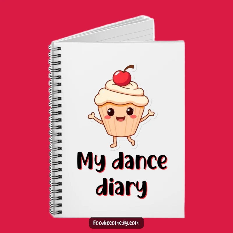 Funny Dancing Cupcake Notebook: Cherry Character Journal Gift