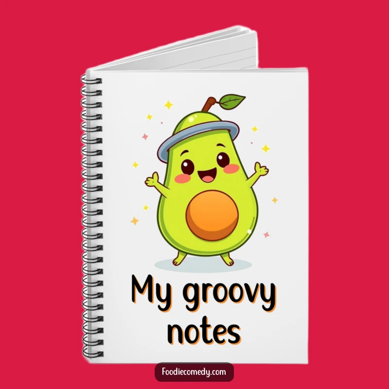 Funny Disco Avocado Notebook a Groovy Journal for Fun Ideas
