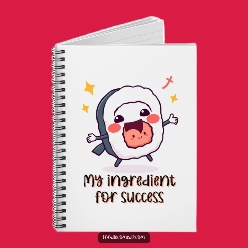 Funny Sushi Roll Jitterbug Notebook - Jot Down Ideas with Energetic Fun