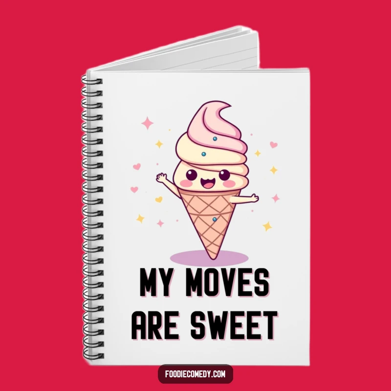 Funny Disco Ice Cream Cone Notebook: Jot Down Ideas with Swirly Flair!